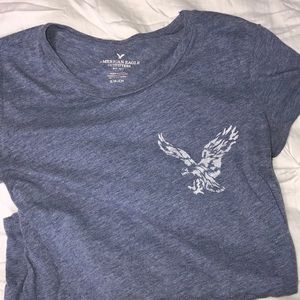 AE blue logo tee
